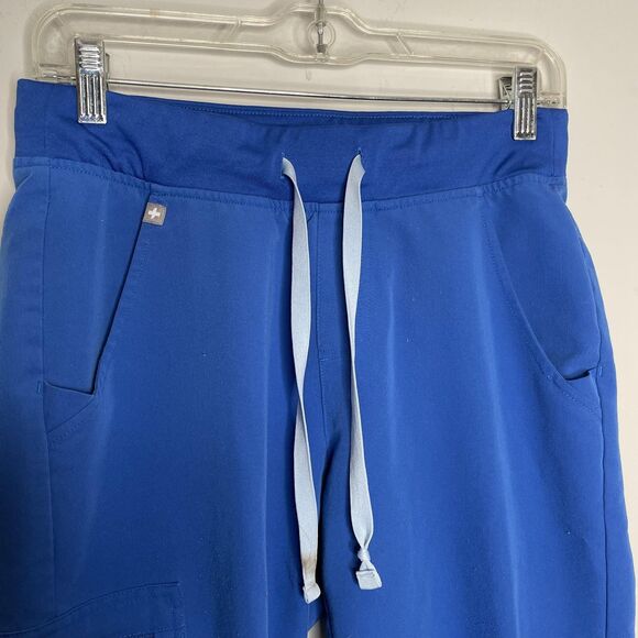 FIGS Pants Womens Small Blue Scrubs Jogger Zamora Medical Cargo Elastic Waist - Picture 4 of 11
